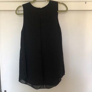 Theory Pin Striped Tank Top Blouse